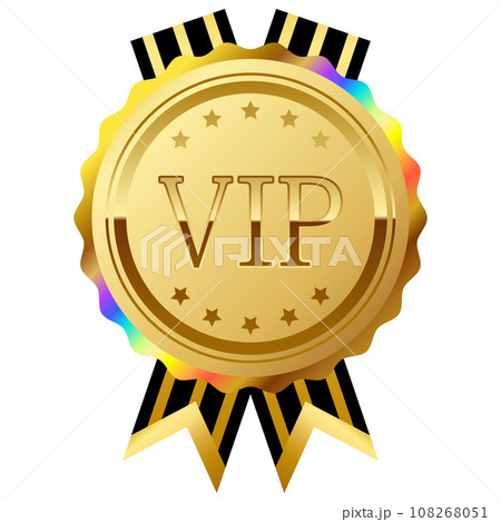 高級感のあるVIPエンブレム　レインボーゴールド 108268051