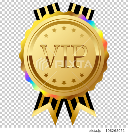 高級感のあるVIPエンブレム　レインボーゴールド 108268051