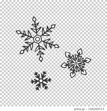 手描きの雪の結晶イラスト素材 108268515