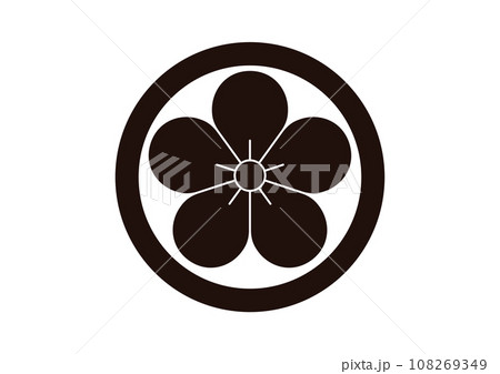 丸に梅の花 108269349