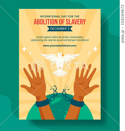 Abolition Of Slavery Vertical Poster Flat...のイラスト素材 [108269672] - PIXTA