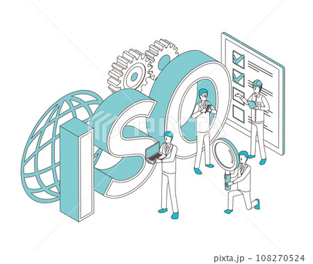 ISO認証取得に取り組む会社員 108270524