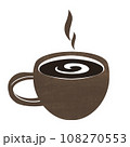 手描き風のシンプルなコーヒーのイラスト 108270553