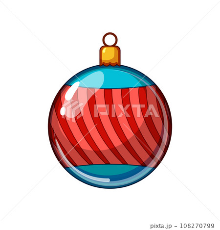 decoration christmas ball cartoon vector illustration 108270799