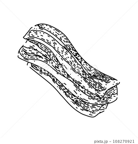 raw meat sketch hand drawn vector 108270921