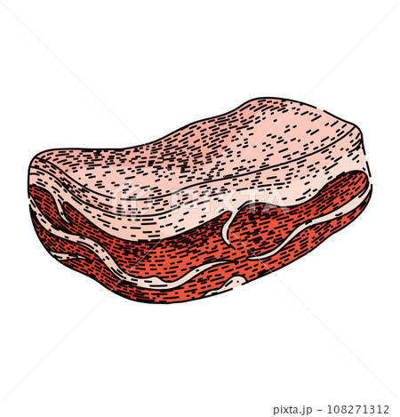 sirloin meat sketch hand drawn vector sirloin meat sketch hand drawn vector 108271312