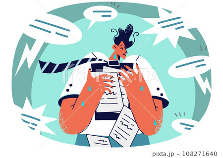Stressed employee frustrated with colleagues comments Stressed employee frustrated with colleagues comments 108271640