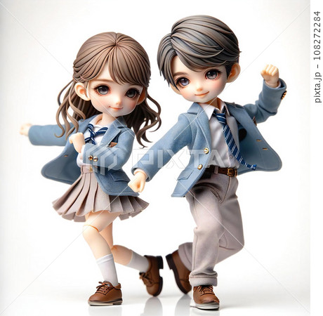 ステップを踏む学生服の子供達-Generative AI ステップを踏む学生服の子供達-Generative AI 108272284