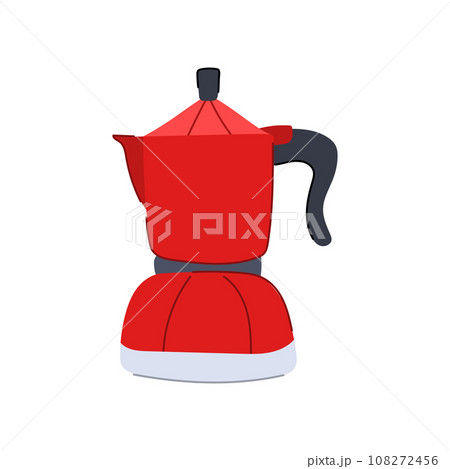 italian moka pot coffee cartoon vector illustration italian moka pot coffee cartoon vector illustration 108272456