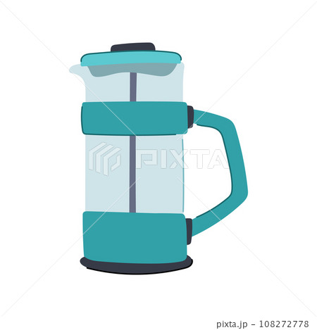 morning french press coffee cartoon vector illustration 108272778