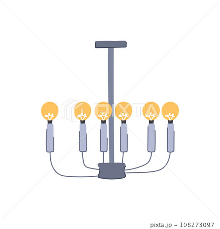 lamp chandelier cartoon vector illustration 108273097