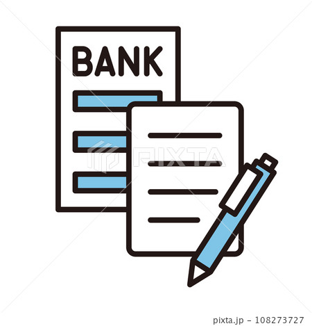 銀行　手続き　書類　アイコン 108273727