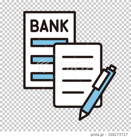 銀行　手続き　書類　アイコン 108273727