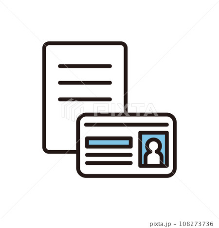 書類と身分証　アイコン 108273736