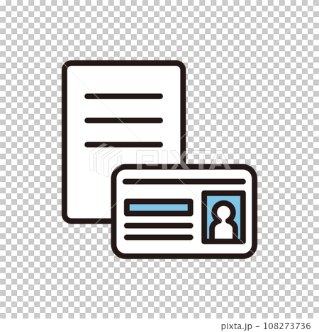 書類と身分証　アイコン 108273736
