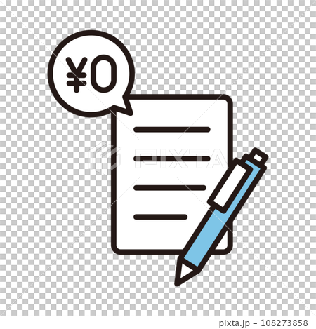 書類 紙 記入 アイコン 書類 紙 記入 アイコン 108273858