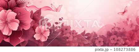 Floral abstract background with flowers and dynamic shapes Floral abstract background with flowers and dynamic shapes 108273886