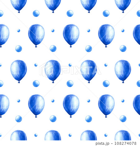 Blue air balloon with bubbles and peas seamless pattern It is a baby boy, newborn or birthday party Hand painted watercolor illustration isolated on white background Base for wrapping paper, wallpaper Blue air balloon with bubbles and peas seamless pattern It is a baby boy, newborn or birthday party Hand painted watercolor illustration isolated on white background Base for wrapping paper, wallpaper 108274078