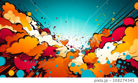 Comic book colourful background Comic book colourful background 108274345