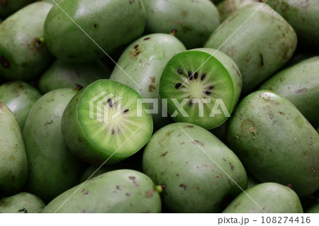 オーガニックベビーキウイ(サルナシ)・断面 108274416