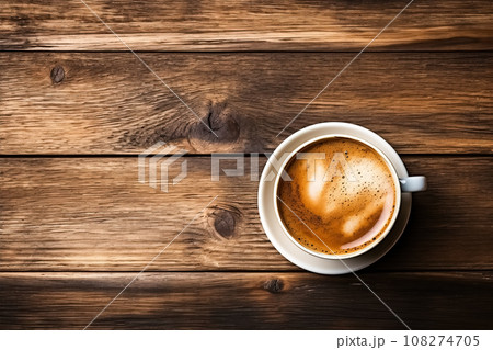 Flat lay composition of coffee cup Flat lay composition of coffee cup 108274705