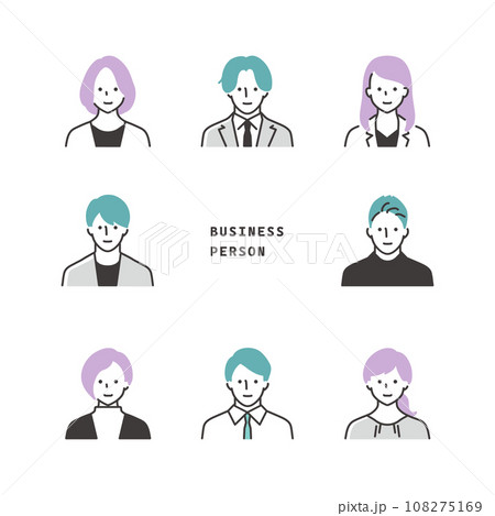 働くビジネスパーソンのイラストアイコンセット素材_4 働くビジネスパーソンのイラストアイコンセット素材_4 108275169
