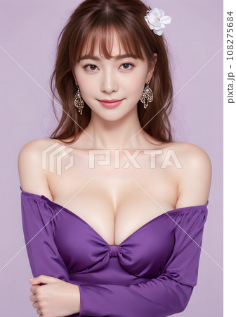 紫色の女性 紫色の女性 108275684