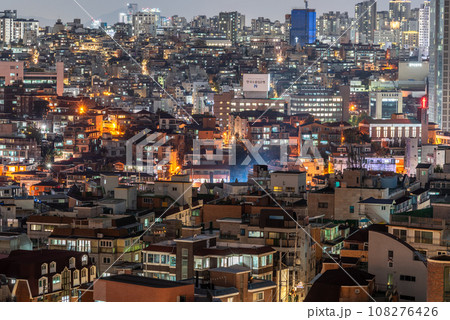 Night Cityscape view of Seoul capital of South Korea 108276426