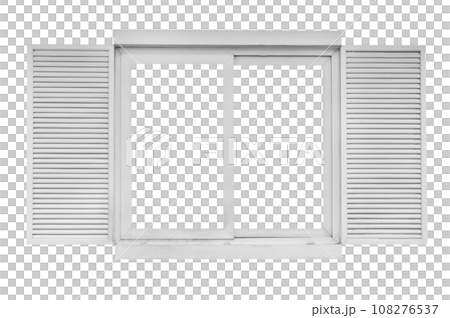 wooden window isolated wooden window isolated 108276537