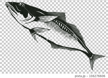 キスの切り絵風イラスト キスの切り絵風イラスト 108276606