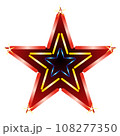 Big colorful neon star 108277350
