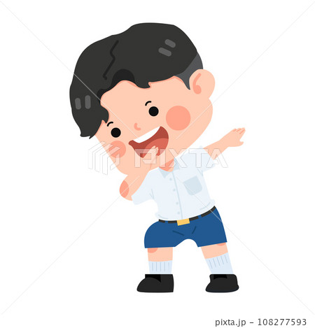 Kid boy student posing as dab Kid boy student posing as dab 108277593