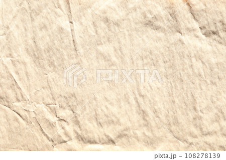 Beige crumpled paper texture with grains macro closeup Beige crumpled paper texture with grains macro closeup 108278139