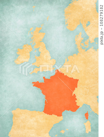Map of Western Europe - France 108279182