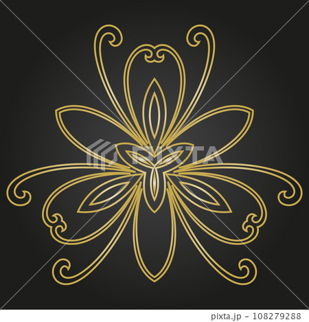 Floral Fine Pattern With Few Leaves 108279288
