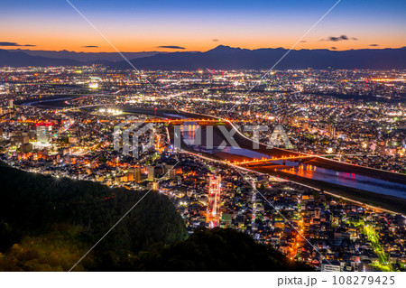 岐阜県　金華山からの夜景 108279425