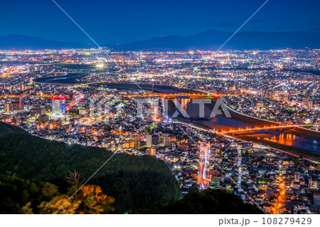 岐阜県 金華山からの夜景 岐阜県 金華山からの夜景 108279429