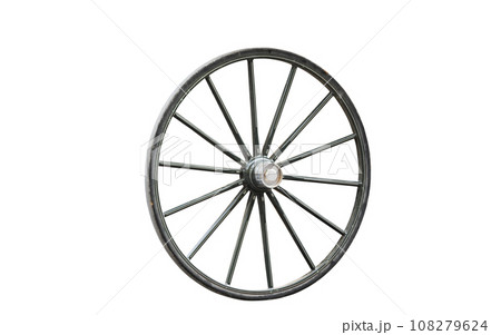 wheel from a carriage isolated 108279624