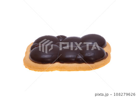 cookies with jam in chocolate isolated cookies with jam in chocolate isolated 108279626