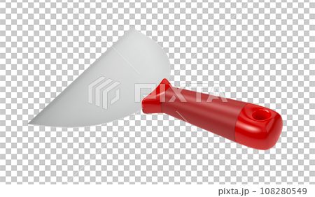 Putty knife with red plastic handle 108280549