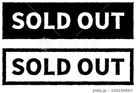 SOLD OUTのラベル 黒 108280664