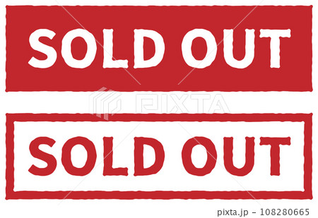 SOLD OUTのラベル 赤 108280665