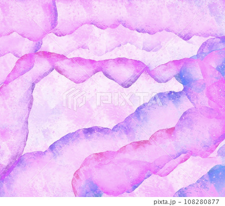 ピンクと紫の水彩にじみ背景 108280877