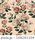Roses Boquet beautiful flower iseamless pattern 108281104