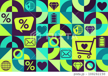 Cyber Monday. Seamless geometric pattern. Template for background, banner, card, poster. Vector Cyber Monday. Seamless geometric pattern. Template for background, banner, card, poster. Vector 108282230