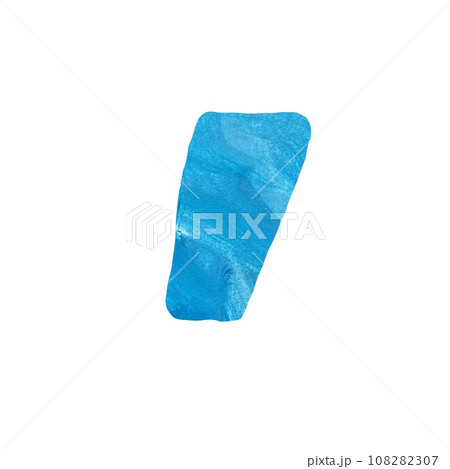 Comma virgule blue watercolor hand drawn sketchのイラスト素材 [108282307] - PIXTA