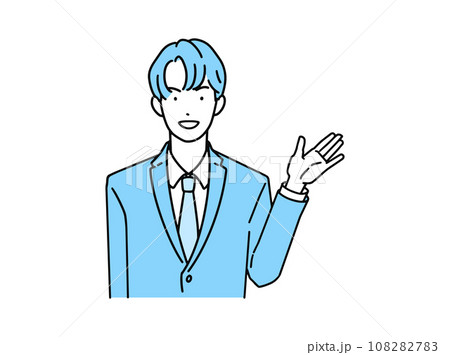 案内をする男性ビジネスパーソン 案内をする男性ビジネスパーソン 108282783