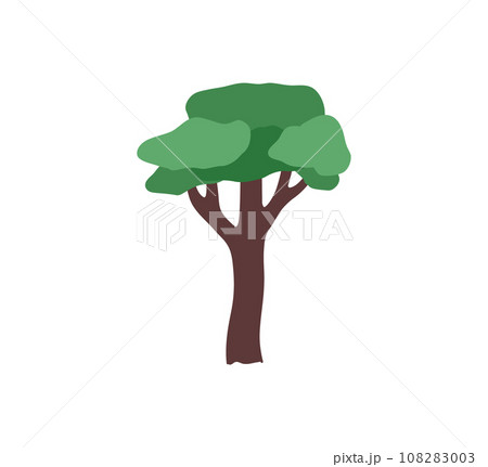 Tree cartoon icons. Forest sihouette icons. Vector trees collection 108283003
