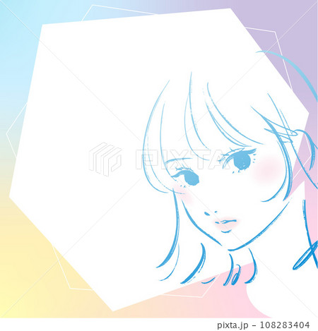 ガールズ イラスト バナー グラデーションver. ガールズ イラスト バナー グラデーションver. 108283404