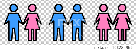 男と女のカップルと恋愛や愛情対象のイラスト 108283969